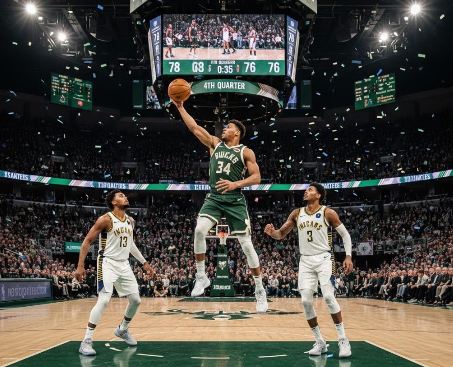 milwaukee bucks vs pacers match player stats